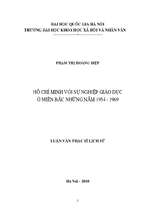 Hồ Chí Minh với sự nghiệp giáo dục ở Miền Bắc những năm 1954-1969