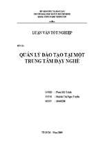 Đồ án tốt nghiệp khoa công nghệ thông tin quản lý đào tạo tại một trung tâm dạy nghề