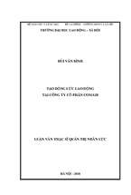 Luận văn thạc sĩ, đề tài 'tạo động lực lao động tại công ty cổ phần coma18' bùi văn bình 2018