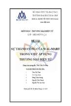 Báo cáo sự thành công của wal mart trong việc áp dụng thương mại điện tử 1