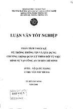 Phân tích thiết kế hệ thống thông tin và xây dựng chương trình quản lí theo dõi vụ việt hình sự tại công an tp.hồ chí minh