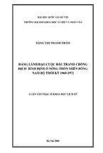 Đảng lãnh đạo cuộc đấu tranh chống địch bình định ở nông thôn miền Đông Nam Bộ thời kỳ 1969-1972