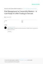 quản trị rủi do giá nông sản nhìn từ thị trường cà phê việt nam